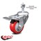 Service Caster 3.5 Inch Red Polyurethane Swivel 1/2 Inch Stem Caster with Total Lock Brake SCC SCC-TSTTL20S3514-PPUB-RED-121315 - alternate 3